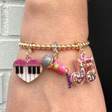 Charm It! - Gold Glitter Music Note Charm