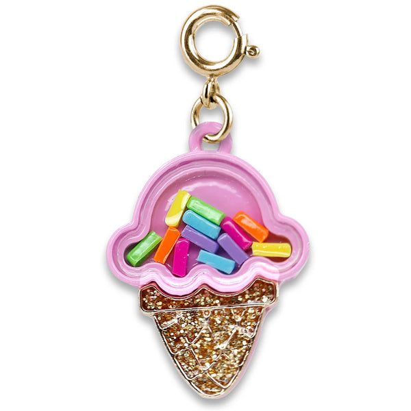 Charm It! - Gold Ice Cream Cone Shaker Charm