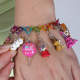 Charm It! - Rainbow Heart Link Bracelet