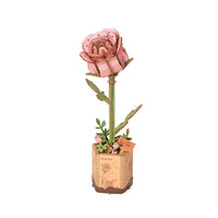 Hands Craft - Wooden Bloom Craft - Pink Rose