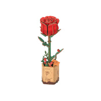 Hands Craft - Wooden Bloom Craft - Red Rose