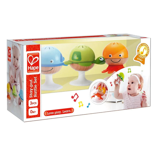 Hape - Stay-Put Rattle Set