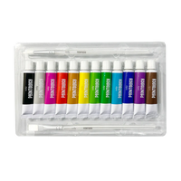 Ooly - Paintology Acrylic Paint Set of 12 and 2 Brushes - Classic Colors