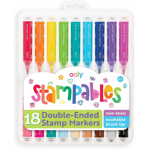 Ooly - Stampables Double-Ended Stamp Markers - Set of 18