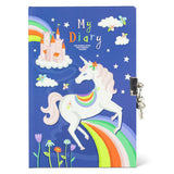 Tiger Tribe - Lockable Diary - Unicorn Rainbows